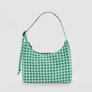 BAGGU Green Checkered Women's Bag